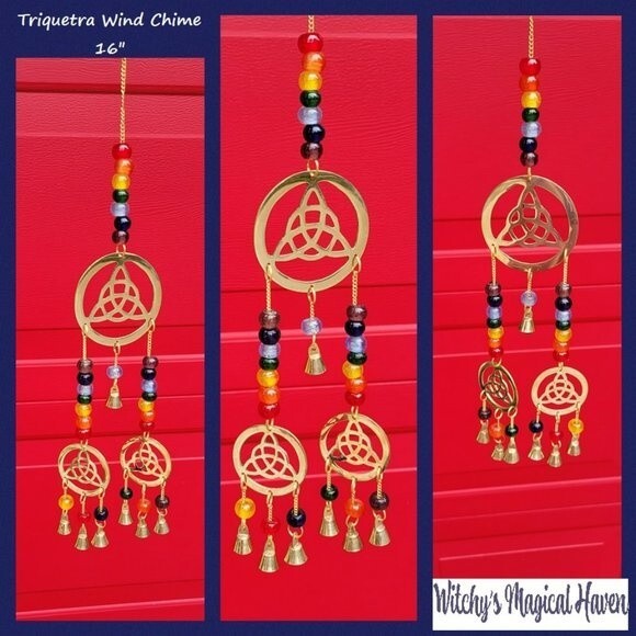 Triquetra Brass Wind Chime - Picture 1 of 1